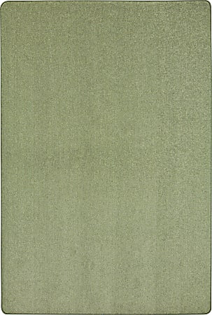 Joy Carpets Kid Essentials Solid Color Rectangle Area Rug, Endurance, 6' x 9', Sage