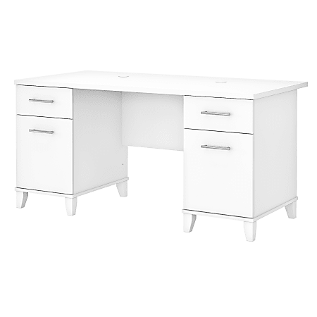 Bush Furniture Somerset Office Desk, 60"W, White, Standard Delivery