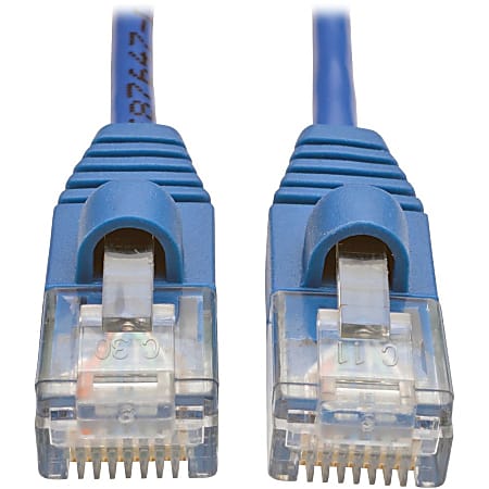 Tripp Lite 3ft Cat5e Cat5 Snagless Molded Slim UTP Patch Cable RJ45 M/M Blue 3' - First End: 1x RJ-45 Male Network - N001S03BL