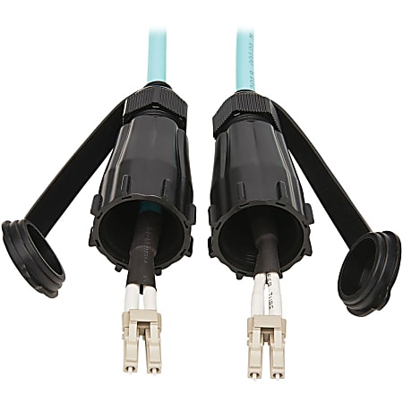 Eaton Tripp Lite Series 10Gb Rigid Industrial Duplex Multimode 50/125 OM3 Fiber Patch Cable (LC/LC), 6.6', Aqua, N82002MIND