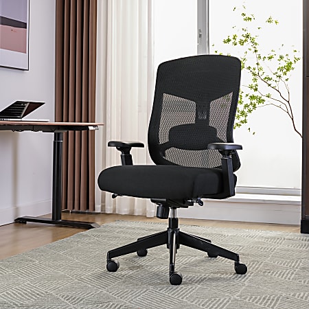 Serta Commercial Eco-2000 Big & Tall Ergonomic Mesh High-Back Executive Office Chair, Black