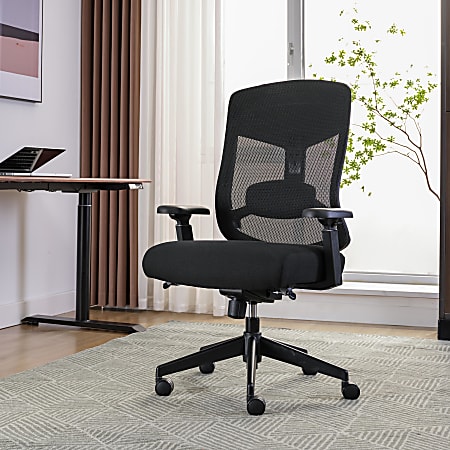 Serta Commercial Eco-2000 Big &amp; Tall Ergonomic Mesh High-Back Executive Office Chair, Black