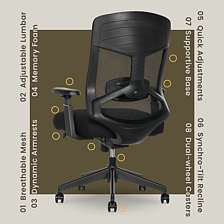 Serta big and tall commercial office hotsell black chair with memory foam