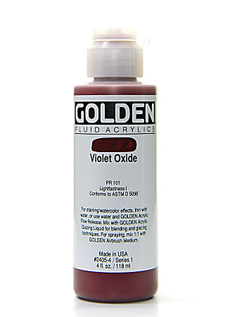 Golden Fluid Acrylic Paint, 4 Oz, Violet Oxide