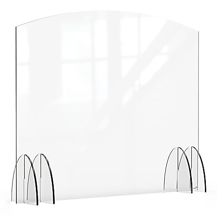 Rosseto Serving Solutions Avant Guarde Acrylic Sneeze Guard, 48" x 40", Clear