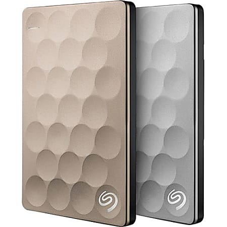 Seagate Backup Plus Ultra Slim 1TB External Hard Drive, USB 3.0, Platinum, STEH1000100