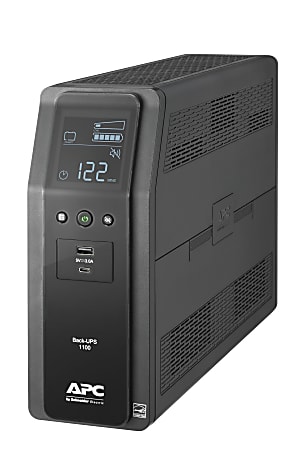 APC® Back-UPS Pro 10-Outlet Tower Uninterruptible Power Supply, 1,100VA/600 Watts, BN1100M2