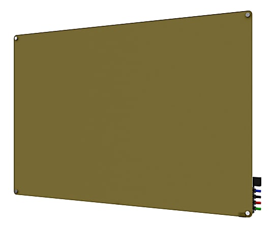 Ghent Harmony Magnetic Glass Unframed Dry-Erase Whiteboard, 24" x 36", Beige