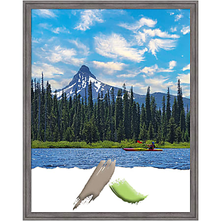 Amanti Art Florence Picture Frame, 24" x 30", Opening Size 22" x 28", Gray