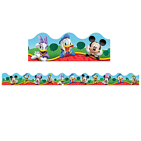Eureka Mickey Mouse Clubhouse® Characters Deco Trim®, 2 1/4" x 37", Pack Of 12 Strips