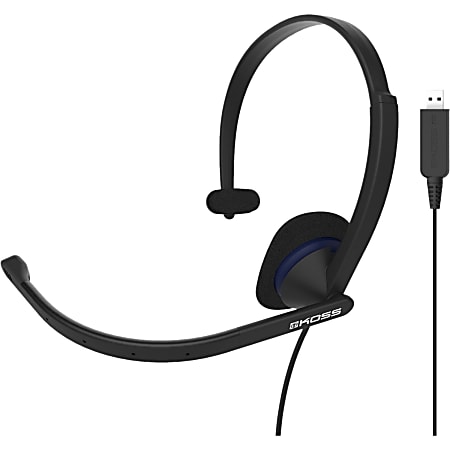 Koss CS195-USB Headsets & Gaming - Mono - USB - Wired - 20 Hz to 22 kHz - Over-the-head - Monaural - Supr - CS195USB