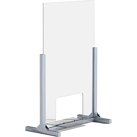 Lorell® Removable Shelf Glass Protective Screen, 24" x 36", Clear