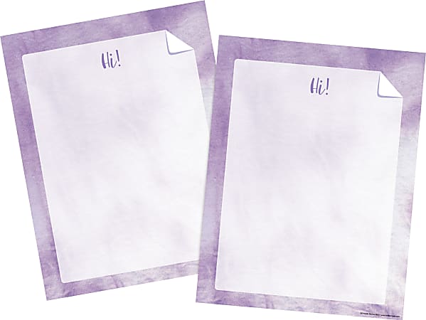 Barker Creek Designer Computer Paper, 8-1/2” x 11”, Purple Tie-Dye, 50 Sheets Per Pack, Set Of 2 Packs