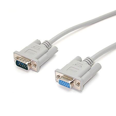 StarTech.com StarTech.com VGA Monitor Extension Cable - HD-15 Male - HD-15 Female - 15ft - Gray