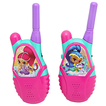 Sakar® Shimmer And Shine Walkie Talkies, Pink, Set Of 2 Walkie Talkies