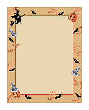 Great Papers!® Holiday-Themed Letterhead Paper, 8 1/2" x 11", Halloween Harvest, Pack Of 80 Sheets