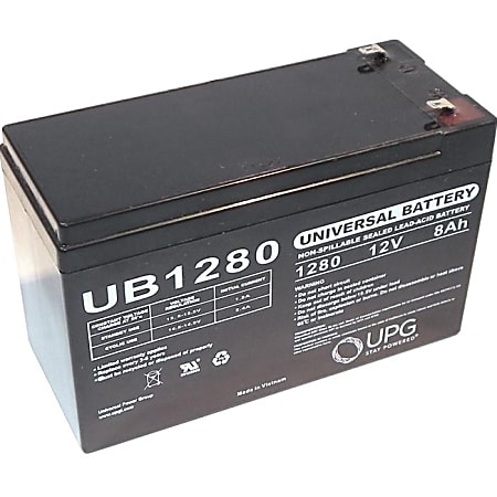eReplacements Compatible UPS Battery Replaces APC UB1280, GT12080-HG, Unison UB1280 - 8000 mAh - 12 V DC - Sealed Lead Acid (SLA) Battery