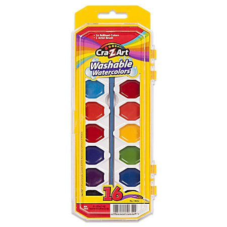 Cra-Z-Art 16-Piece Washable Watercolor Paint Set, Assorted  Colors : Toys & Games