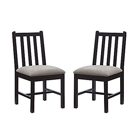 Linon Perry Side Chairs, Gray/Black, Set Of 2 Chairs
