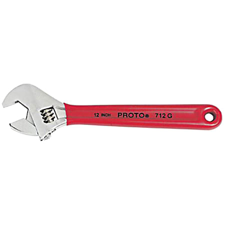 Proto Wrench - 12" Length - Chrome - Forged Alloy Steel - 1.53 lb - Adjustable Jaw - 1 Each