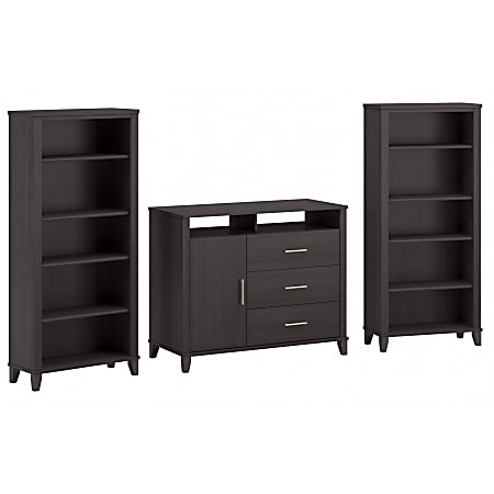 Bush Furniture Somerset - Escritorio En Forma De L De 72 W Con Gabinete