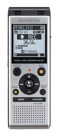 Olympus® WS-852 Digital Voice Recorder, Silver