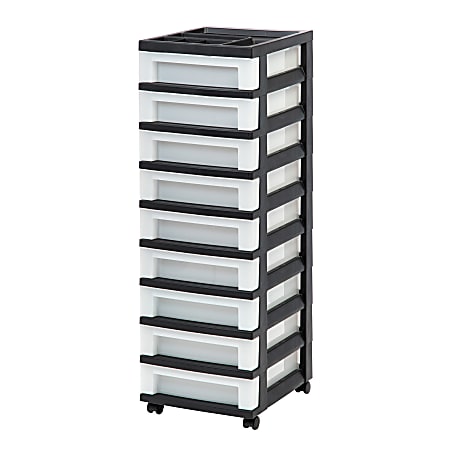 Iris Mini Chest, 9 Drawers, 67 Qt, White