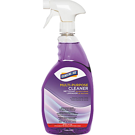 Genuine Joe Multi-purpose Cleaner - For Kitchen - Ready-To-Use - 32 fl oz (1 quart) - Lavender Scent - 1 Each - Deodorize, Long Lasting, Butyl-free, Phosphate-free - Purple
