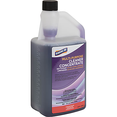 Genuine Joe Lavender Concentrated Multipurpose Cleaner - Concentrate - 32 fl oz (1 quart) - Lavender Scent - 1 Each - Butyl-free, Phosphate-free, Spill Proof, Deodorize, Long Lasting - Purple