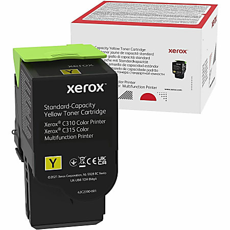Xerox Genuine Xerox&reg; C310 Color Printer/ C315 Color Multifunction Printer Yellow Standard capacity Toner Cartridge (2000 Pages) - 006R04359