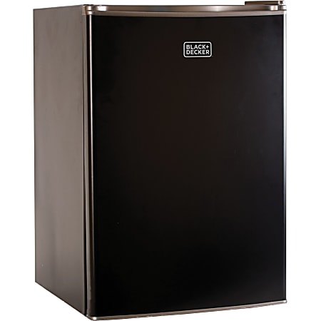 Black+Decker 2.5 Cu Ft Refrigerator/Freezer, Black