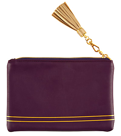 Office Depot® Brand Fashion Pencil Pouch, 8" x 5 1/2", Purple