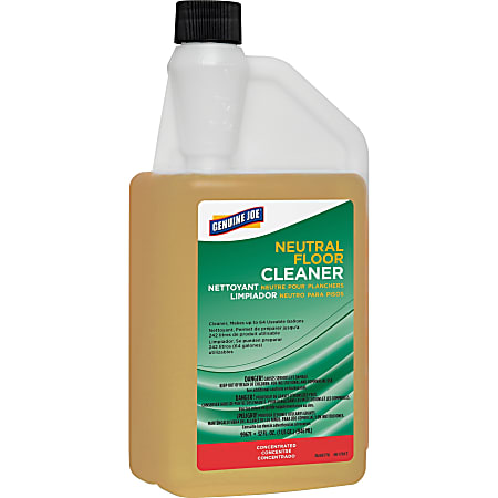 Genuine Joe Neutral Floor Cleaner - For Multi Surface - Concentrate - 32 fl oz (1 quart) - 1 Each - Yellow