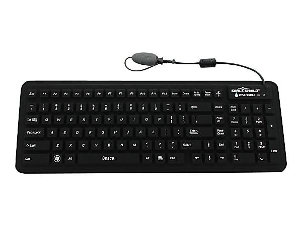 Seal Shield Seal Glow2 - Keyboard - washable - backlit - USB - black