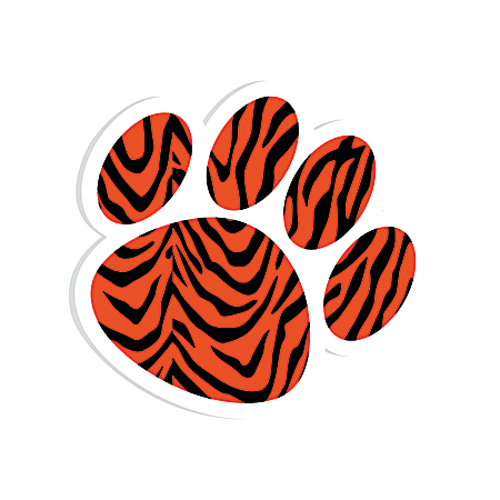 Ashley Productions Magnetic Whiteboard Erasers, 3 3/4", Tiger Paw, Pack Of 6