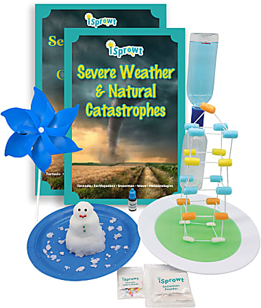 iSprowt Middle School STEM Science Class Kit, Severe Weather & Natural Catastrophes, Pack Of 20 Kits