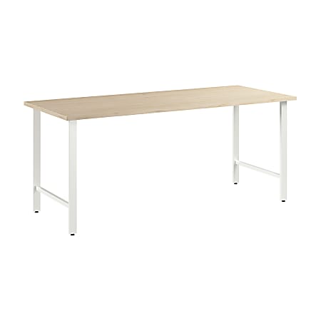 Bush Business Furniture Hustle 72"W Computer Desk With Metal Legs, Natural Elm, Standard Delivery, HUD272NE