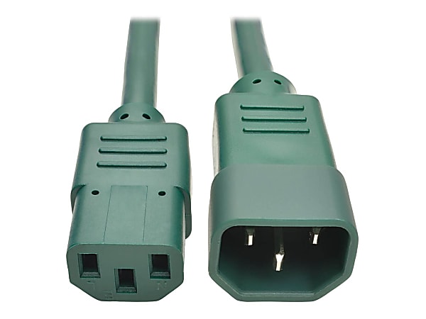 Eaton Tripp Lite Series PDU Power Cord, C13 to C14 - 10A, 250V, 18 AWG, 6 ft. (1.83 m), Green - Power extension cable - P004006AGN