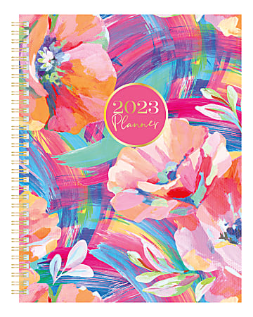 Office Depot® Brand Weekly/Monthly Planner, 8-1/2” x 11”, Applied Rainbows, January To December 2023, OD23-SPR-080