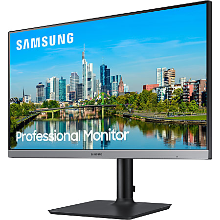 Samsung F24T650FYN 24" Full HD LED LCD Monitor - 16:9 - Dark Blue Gray - 24" Class - In-plane Switching (IPS) Technology - 1920 x 1080 - 16.7 Million Colors - FreeSync - 250 Nit, Minimum - 5 ms - 75 Hz Refresh Rate - HDMI - DisplayPort - USB Hub