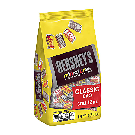 Hershey's® Miniatures Stand-Up Bags, 12 Oz, Pack Of 3 Bags