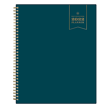 Day Designer Weekly/Monthly Planner, 8-1/2” x 11”, Peacock Green, January To December 2022, 133653