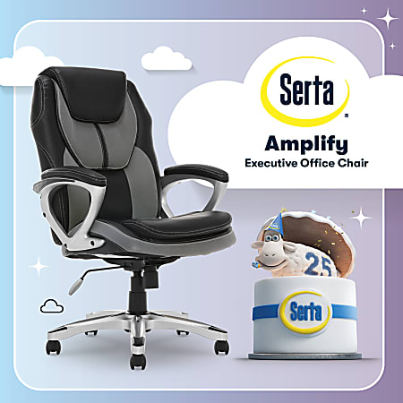 Serta Works Bonded LeatherMesh High Back Office Chair Opportunity