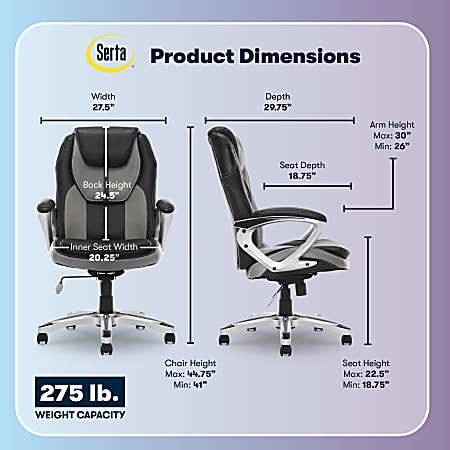 Serta Works Bonded LeatherMesh High Back Office Chair Opportunity