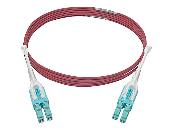Tripp Lite 2M 10 Gb Duplex Multimode 50/125 OM4 LSZH Fiber Patch Cable (LC/LC), Push/Pull Tabs, Magenta, 2 m (6.5 ft.)
