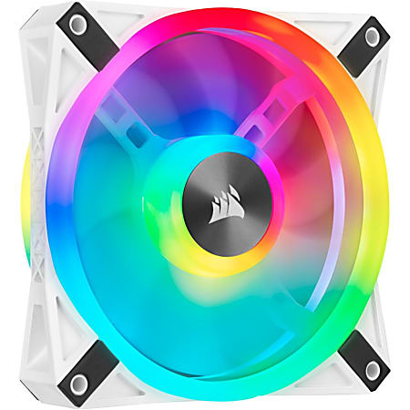 Corsair iCUE QL120 RGB 120mm PWM White Fan - Single Pack - 1 Pack - 4.72" Maximum Fan Diameter - 1x Fan(s) - CO9050103WW