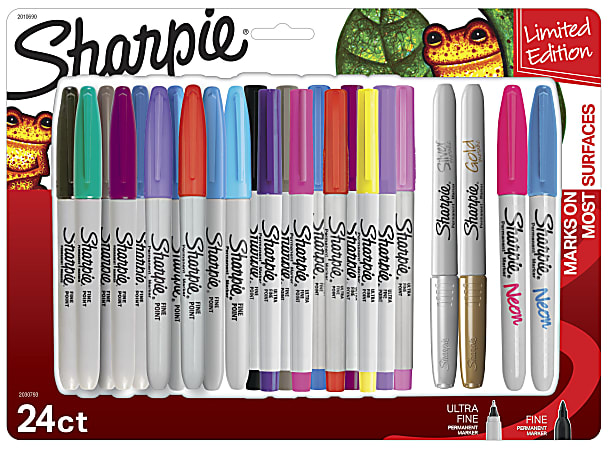 Sharpie 24 Piece Marker Set FineUltra Fine Point Assorted Colors