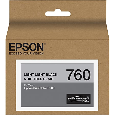 Epson UltraChrome HD T760 Original Ink Cartridge - Inkjet - Light Black - 1 Each