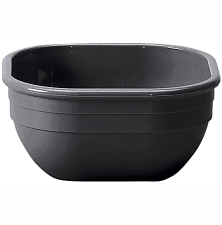 Cambro Camwear® Dinnerware Bowls, Square, Black, Pack Of