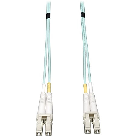 Tripp Lite 0.5M 10Gb Duplex Multimode 50/125 OM3 LSZH Fiber Cable LC/LC Aqua - Fiber Optic for Network Device - 1.67 ft - 2 x LC Male Network - 2 x LC Male Network